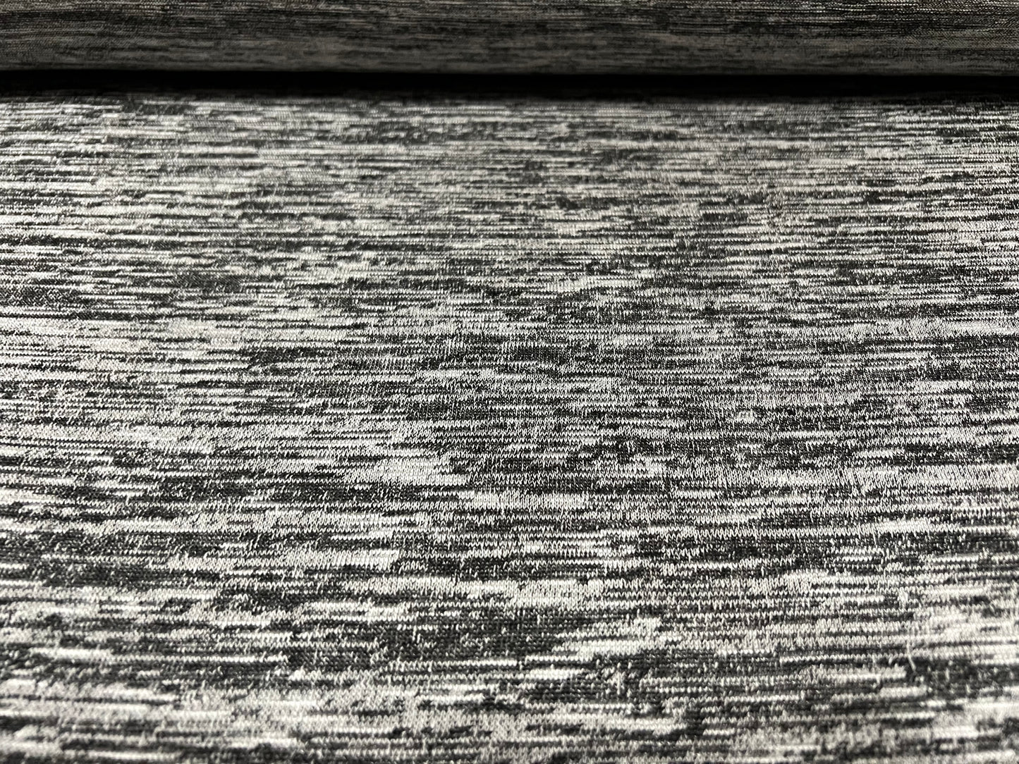 Single jersey fashion fabric, per metre - salt & pepper melange - grey