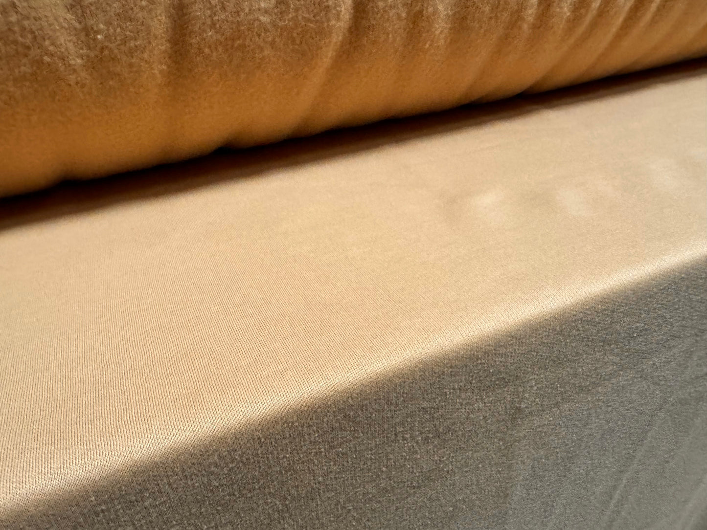 Sweatshirt fleece fabric, per metre - Plain - stone