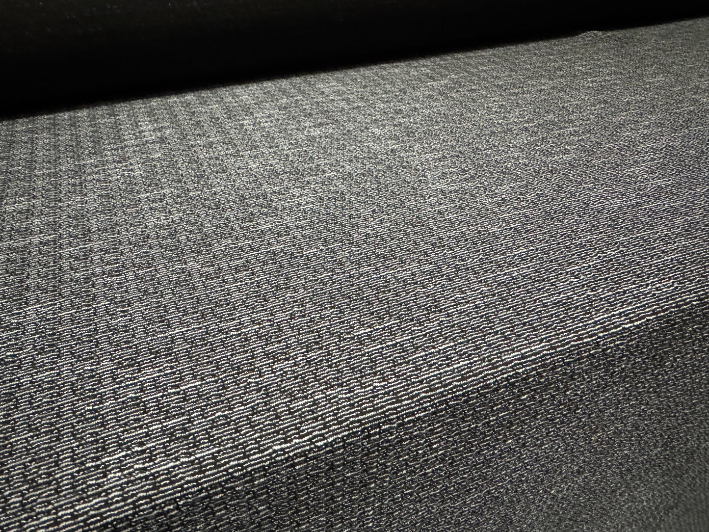 Textured stretch spandex double jersey fabric, per metre - tree bark jacquard - grey melange