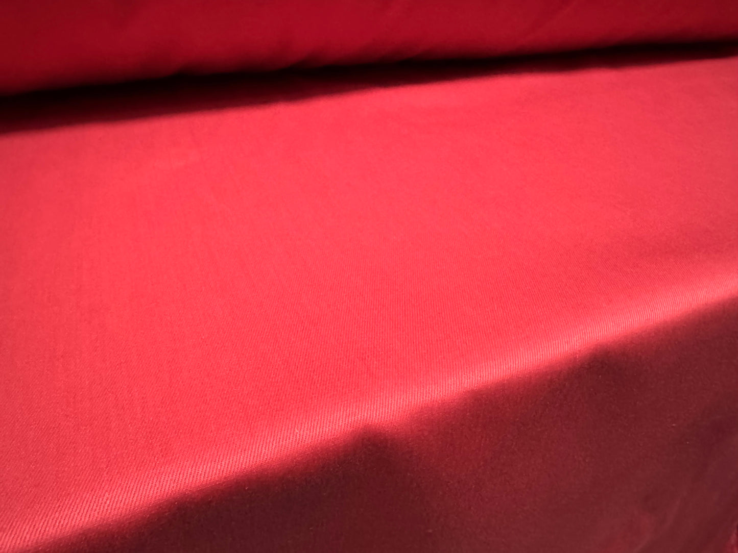 Cotton twill woven fabric, per metre - plain - summer red
