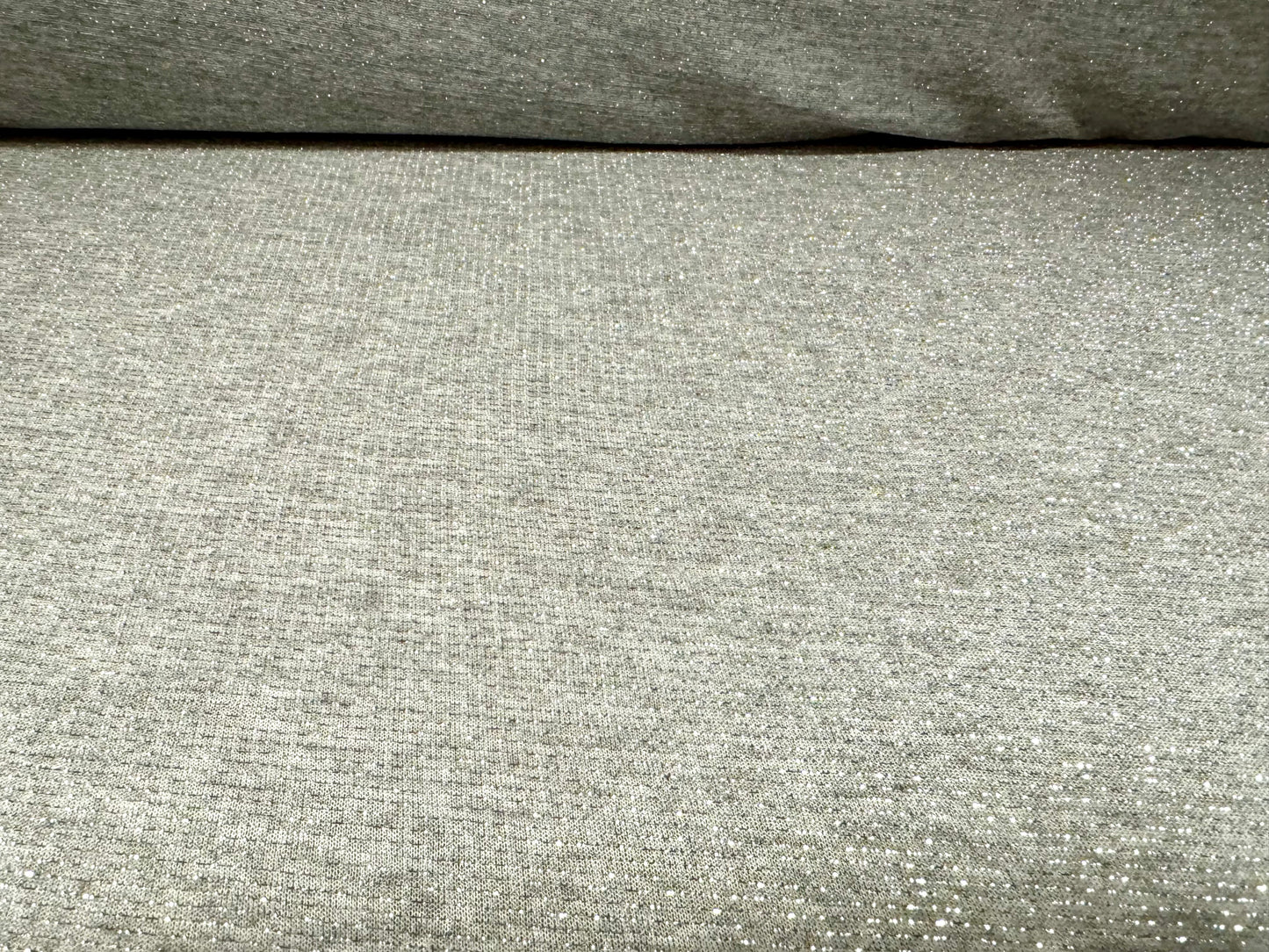 Lightweight metallic stretch crepe jersey fabric, per metre - lurex sparkle - silver