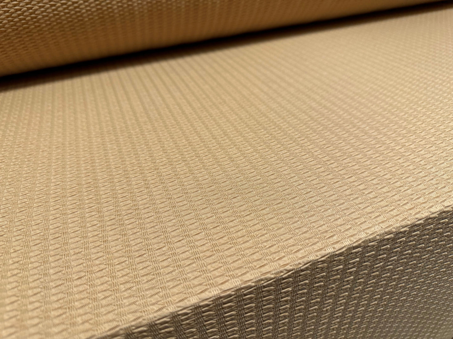 Double jersey knit stretch spandex fabric, per metre - jacquard - stone