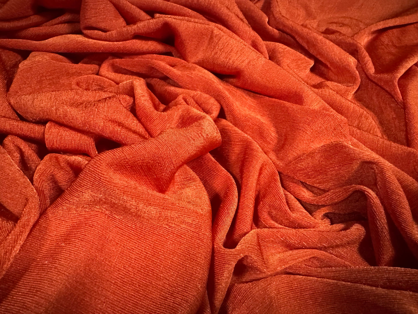 Slinky Stretch spandex jersey fabric, per metre - plain - orange