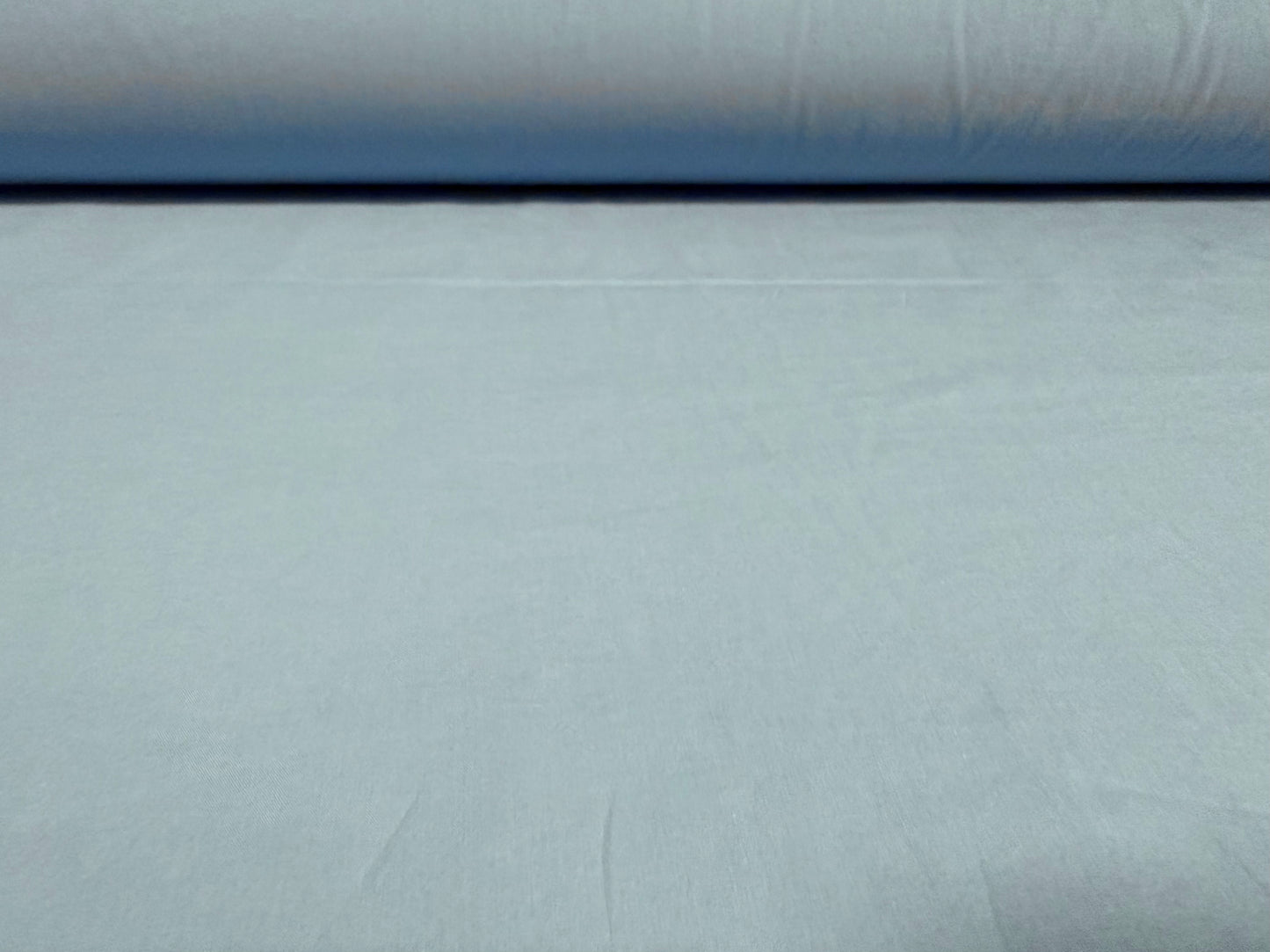 Washed cotton plain weave fabric, per metre - sky blue