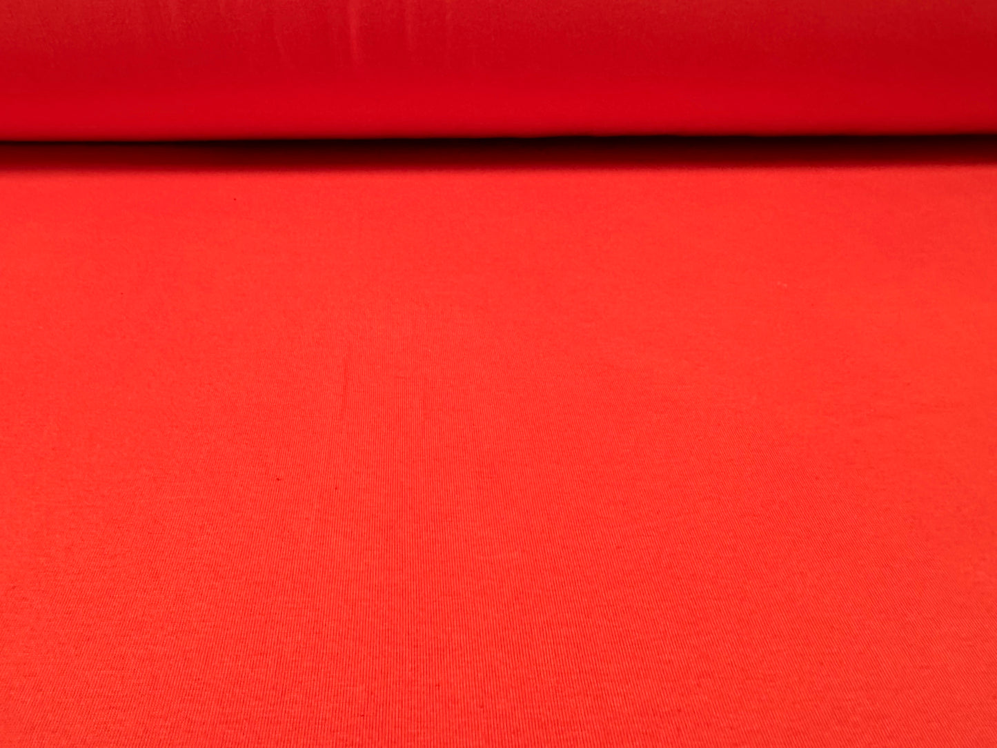 Cotton spandex stretch single jersey fabric, per metre - plain - hot orange