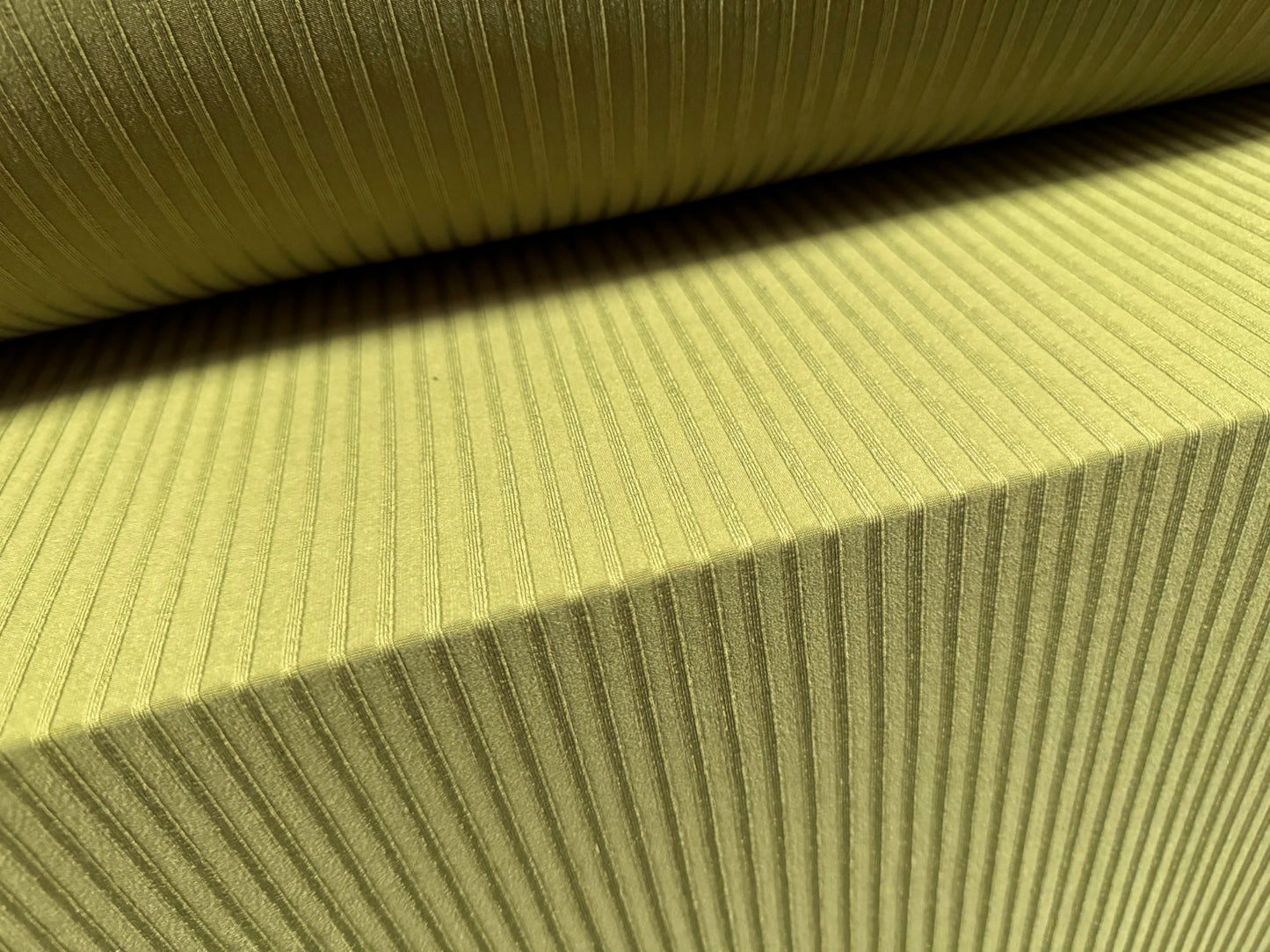 Recycled Stretch spandex rib jersey fabric, per metre - plain - light khaki green