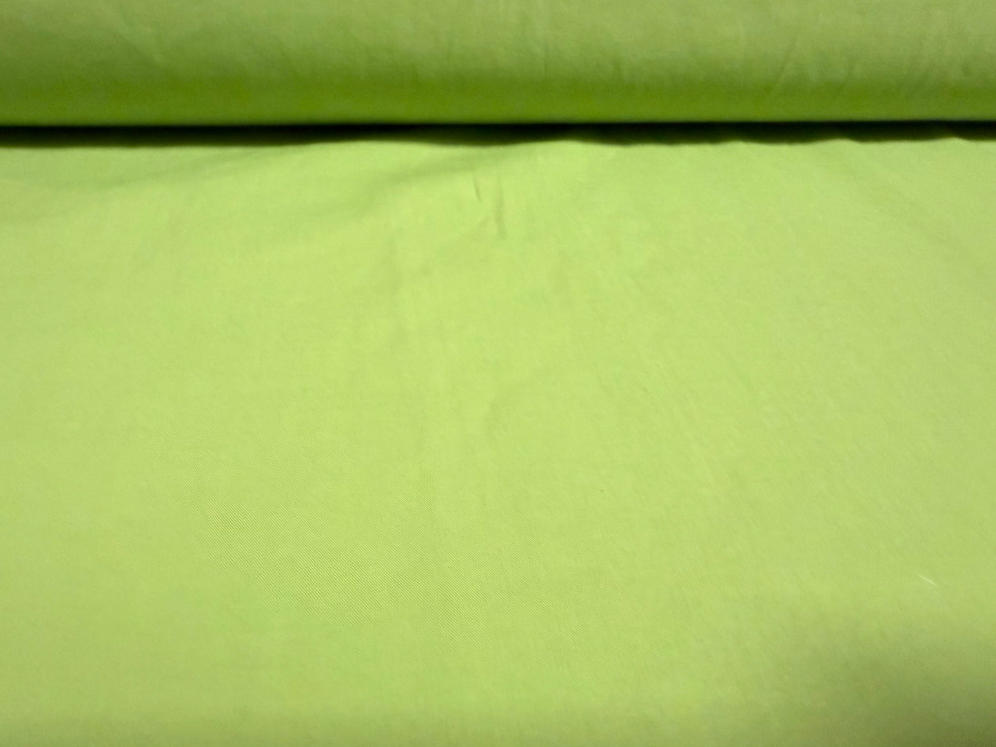 Washed cotton plain weave fabric, per metre - green
