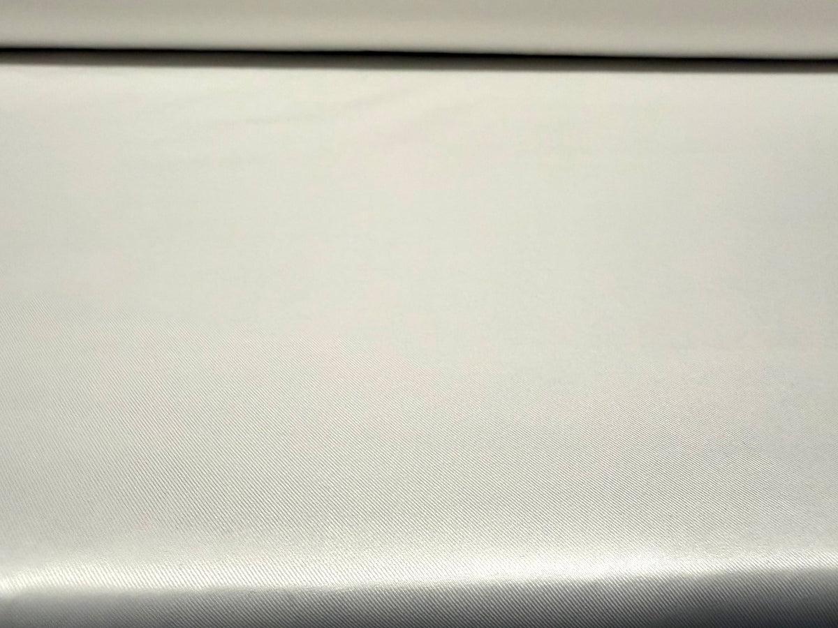 Stretch sateen plain weave dress fabric, per metre - ivory