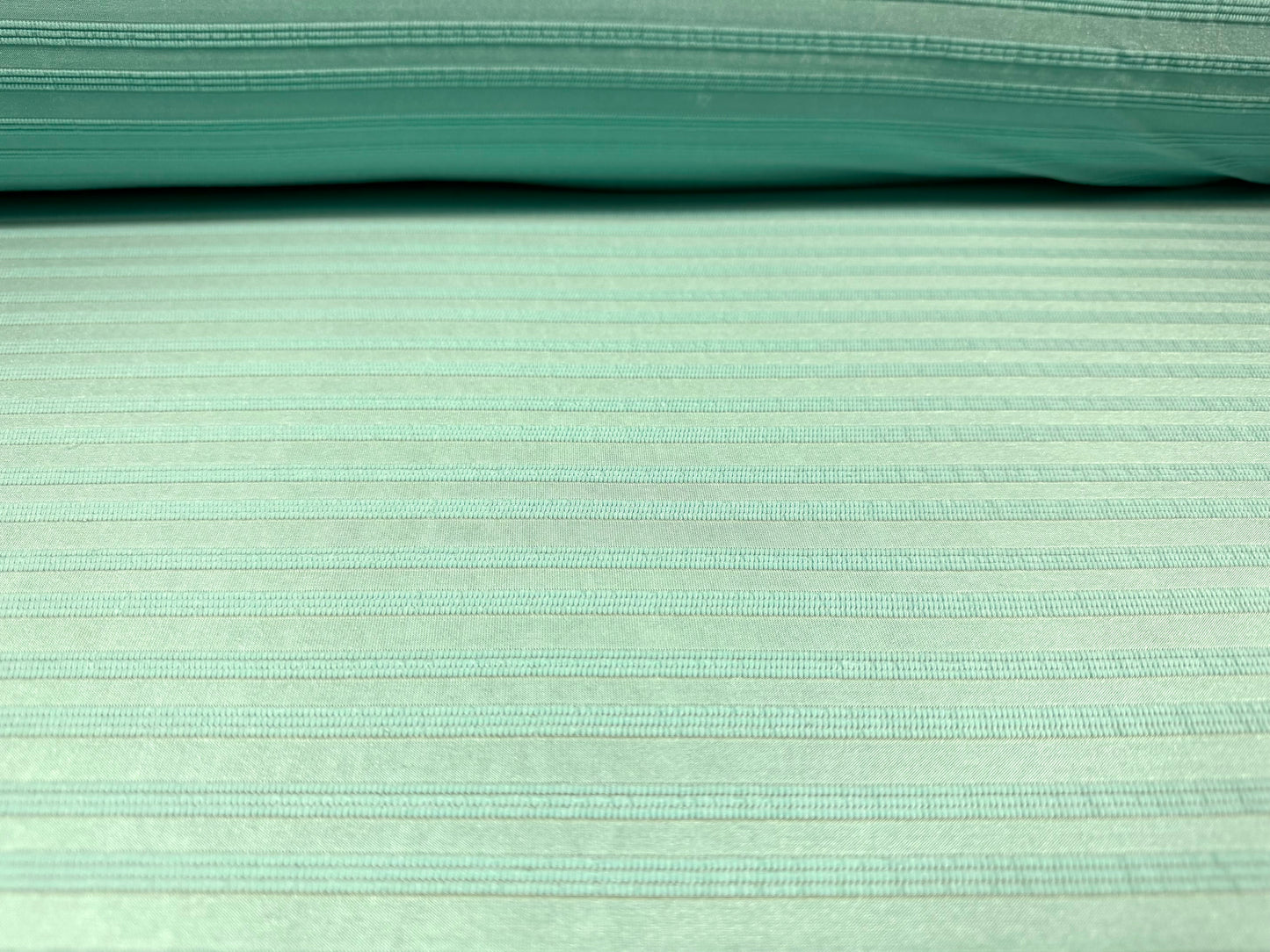 Stretch ribbed single jersey fabric, per metre - stripe - turquoise