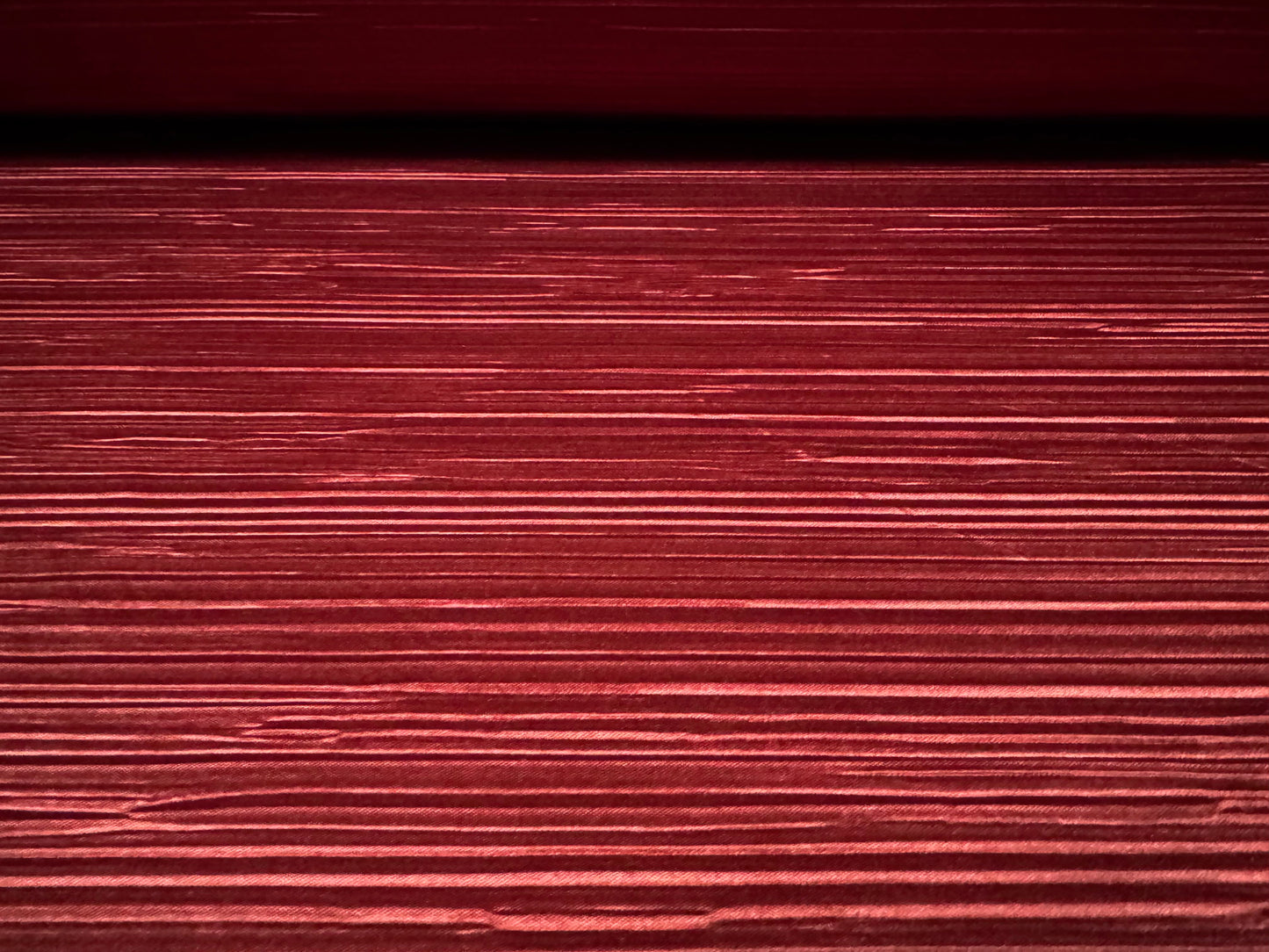 Plissé pleated stretch satin dress fabric, per metre - plain - burgundy