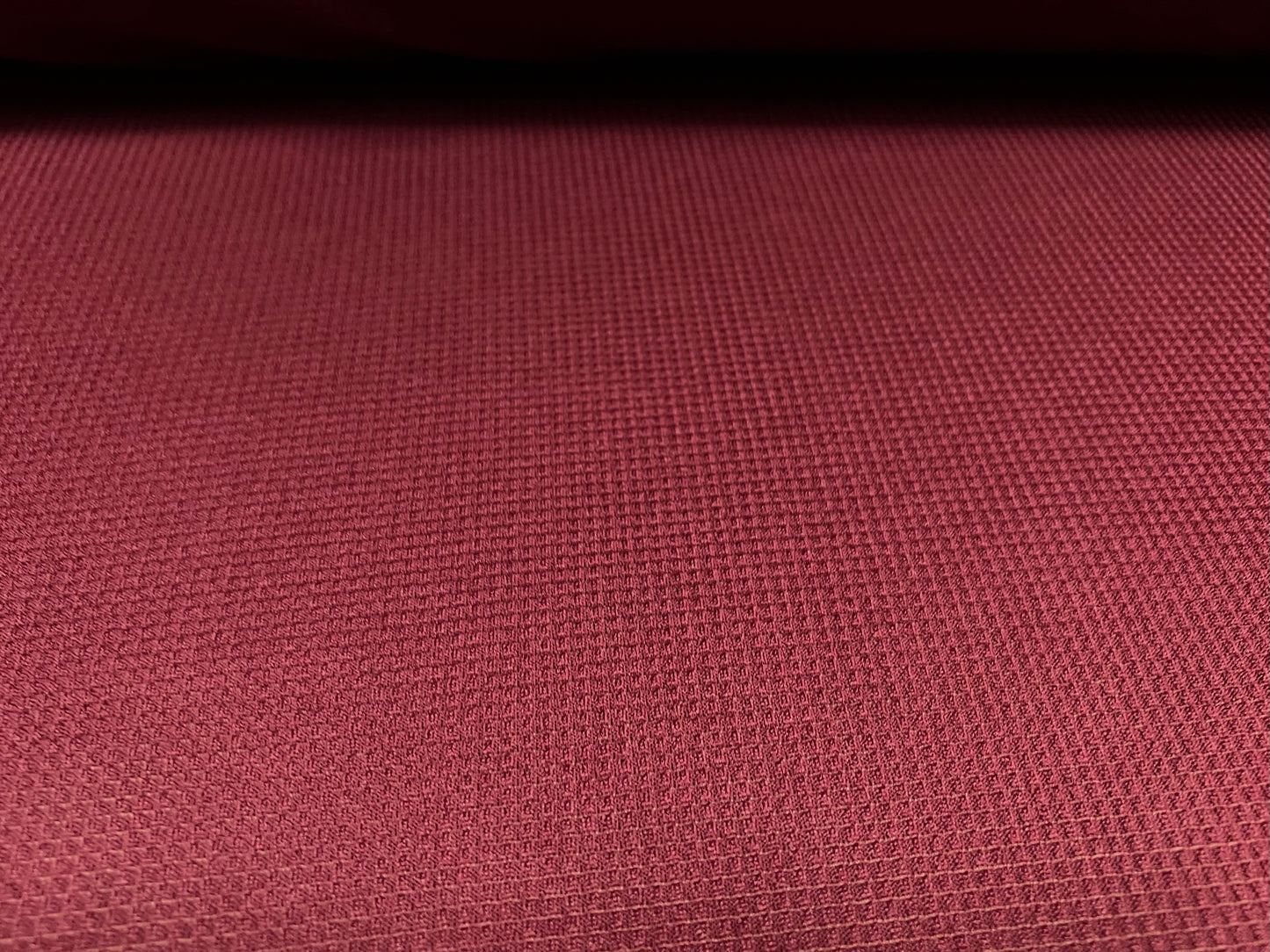 Waffle stretch spandex jersey bodycon fabric, per metre - plain - wine