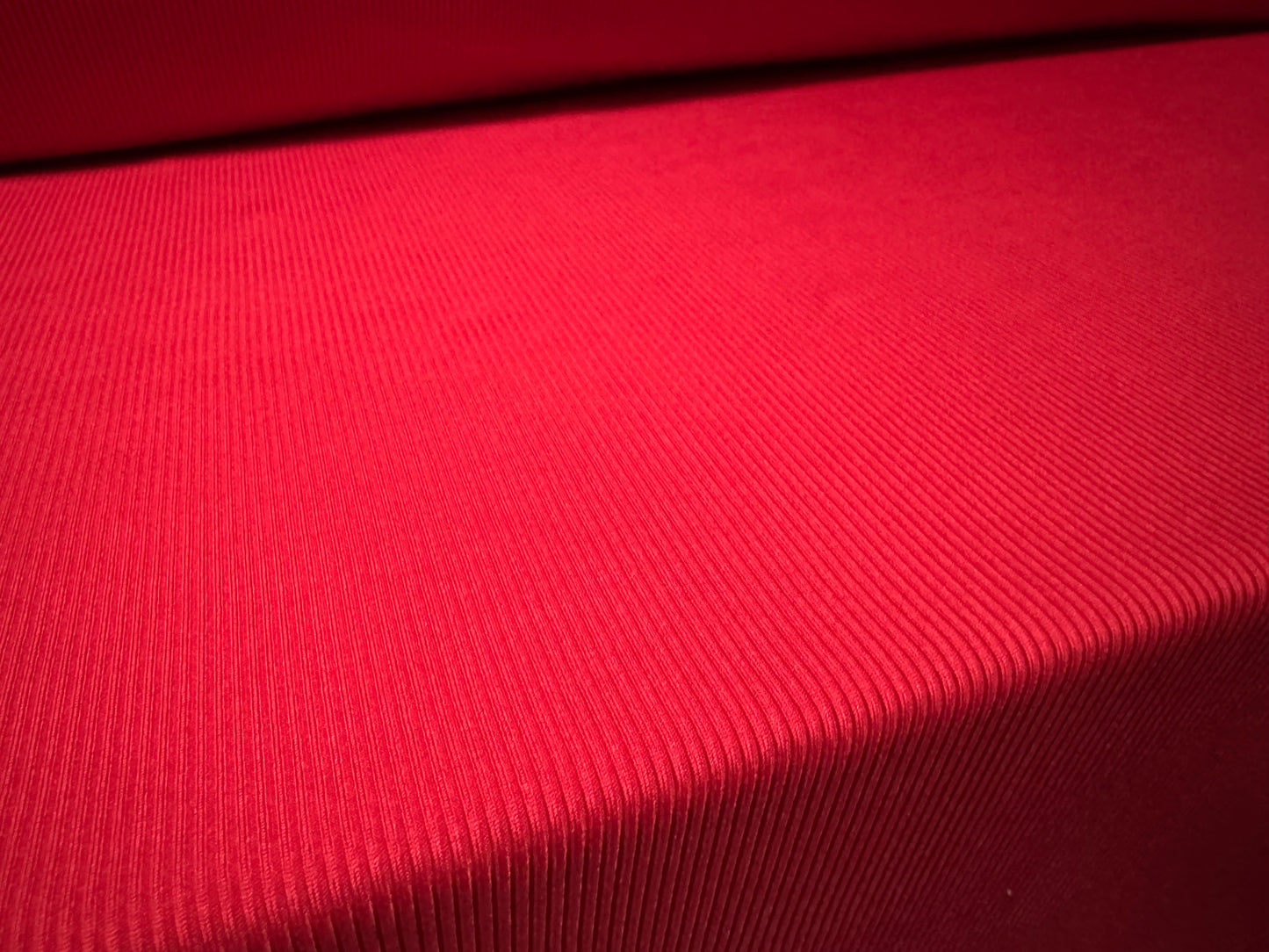 Stretch spandex finely ribbed jersey fabric, per metre - plain - bright red
