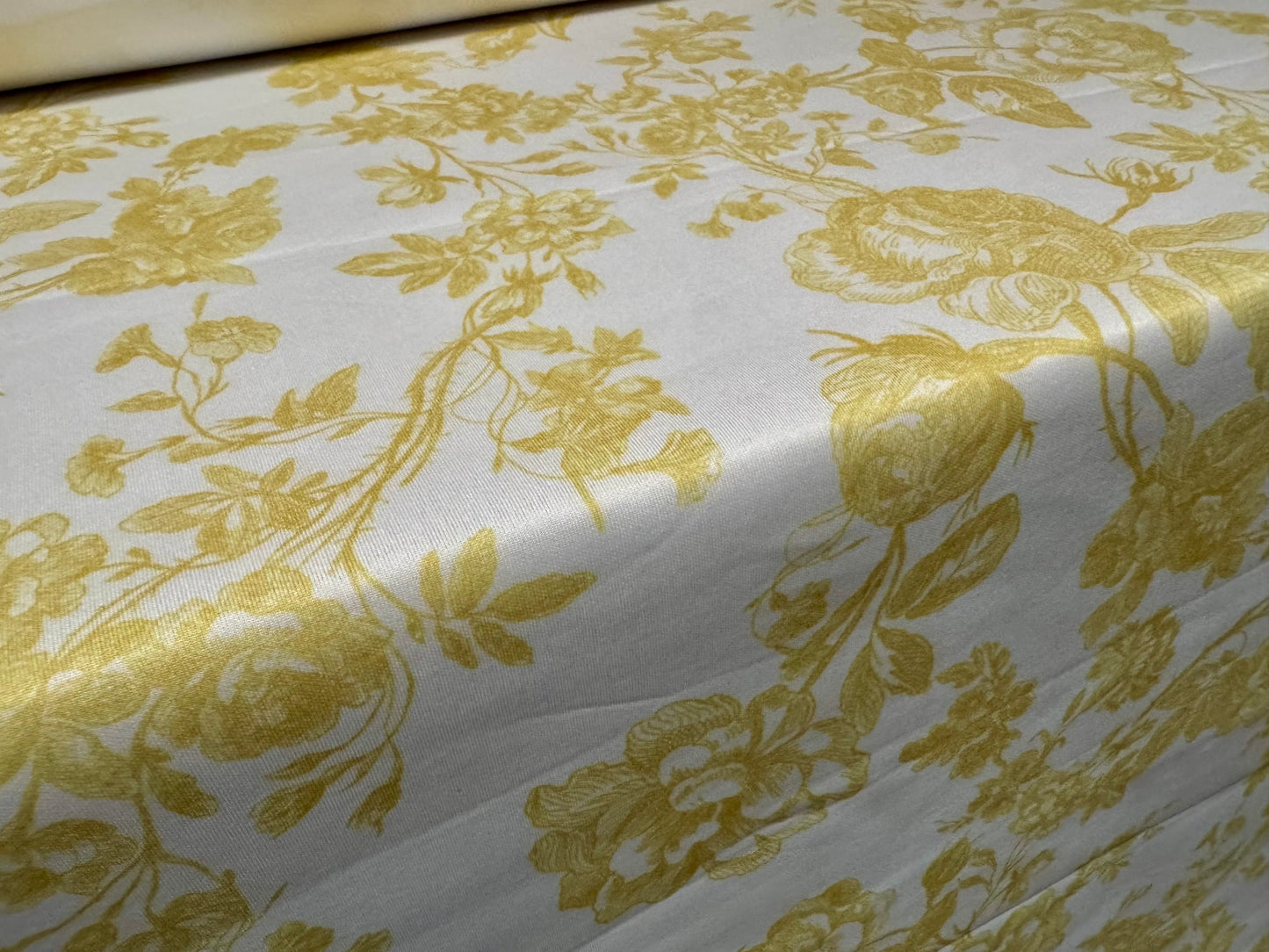 Sandwich Scuba Stretch spandex double jersey fabric, per metre - Toile De Jouy print - chartreuse