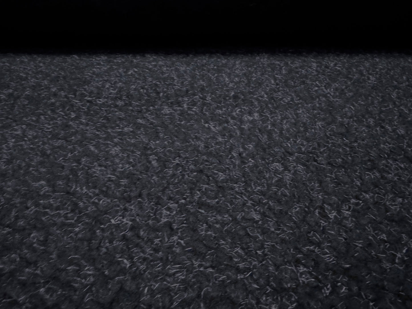 Heavyweight Borg Faux Fur fabric, per metre - melange - navy blue