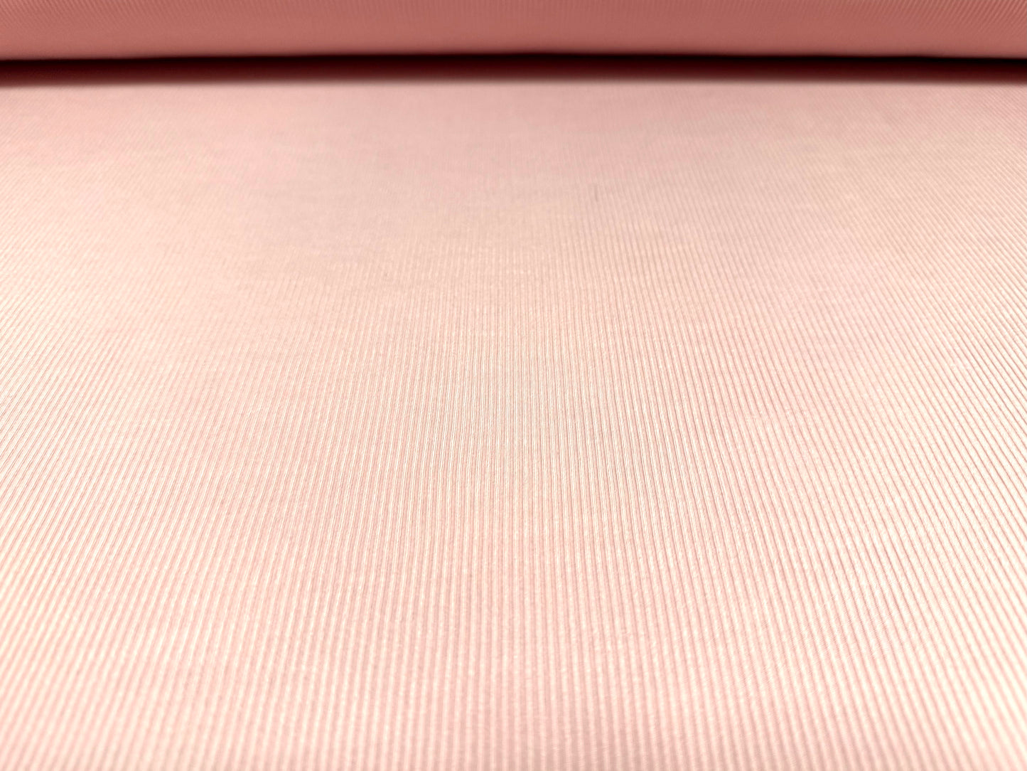 Fine ribbed spandex stretch jersey fabric, per metre - plain - pale pink