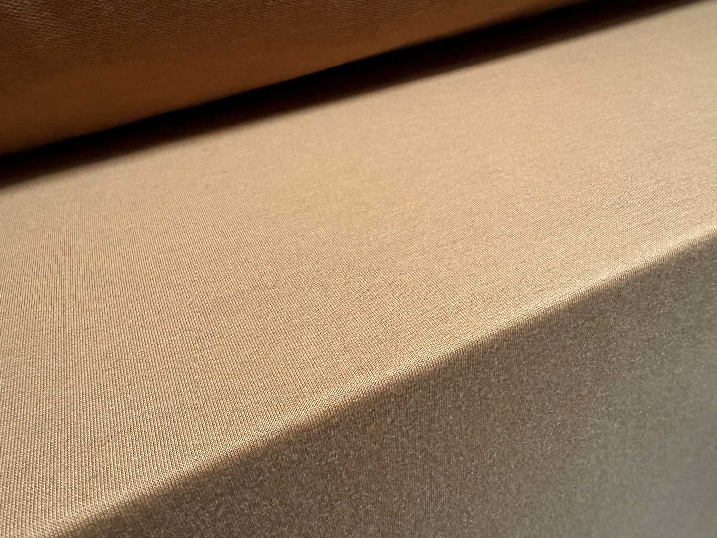 Soft handle French Terry loopback jersey fabric, per metre - Plain - brown