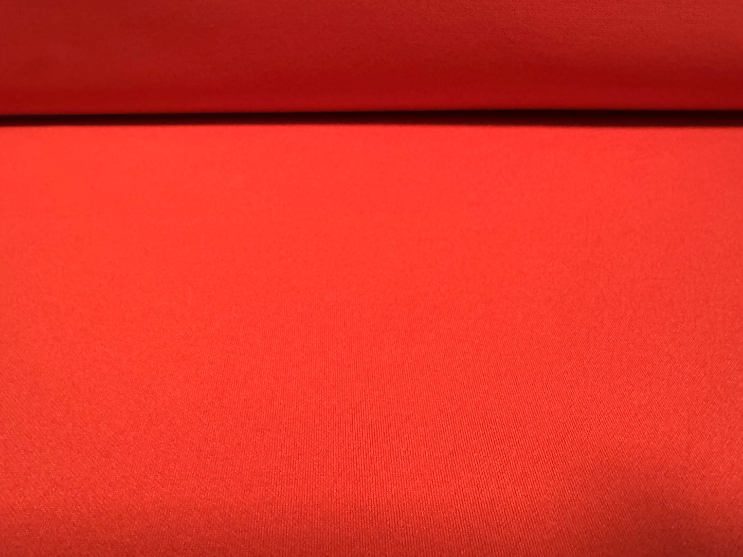Scuba stretch spandex double jersey fabric, per metre - plain - blood orange