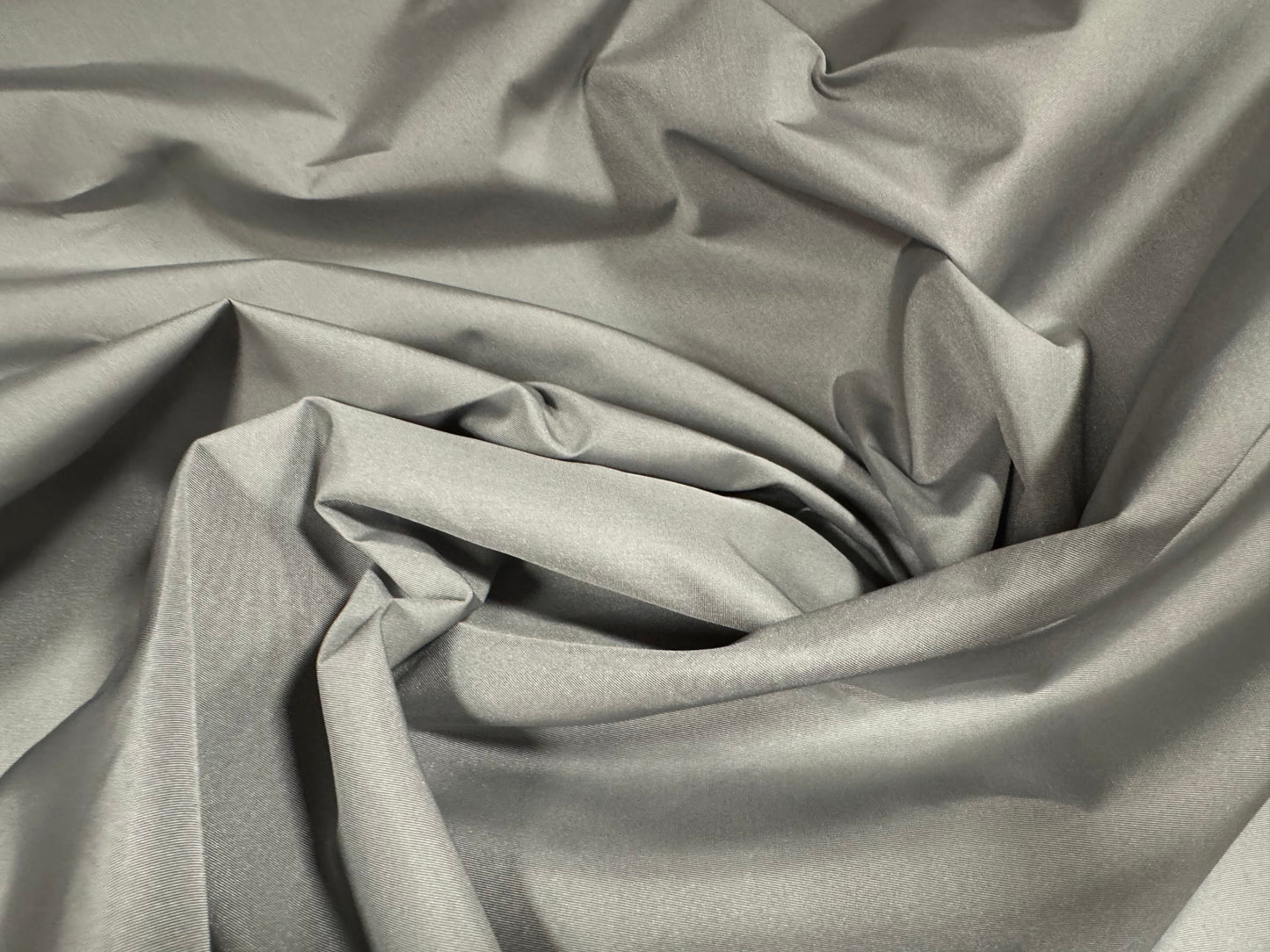 Plain weave nylon fabric, per metre - light grey