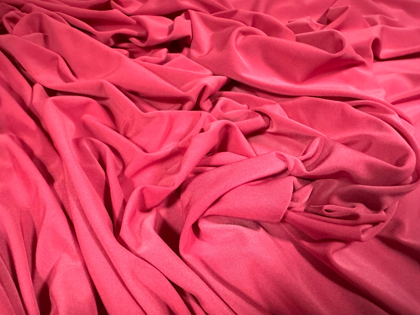 Soft touch spandex stretch jersey fabric, per metre - plain - cerise pink