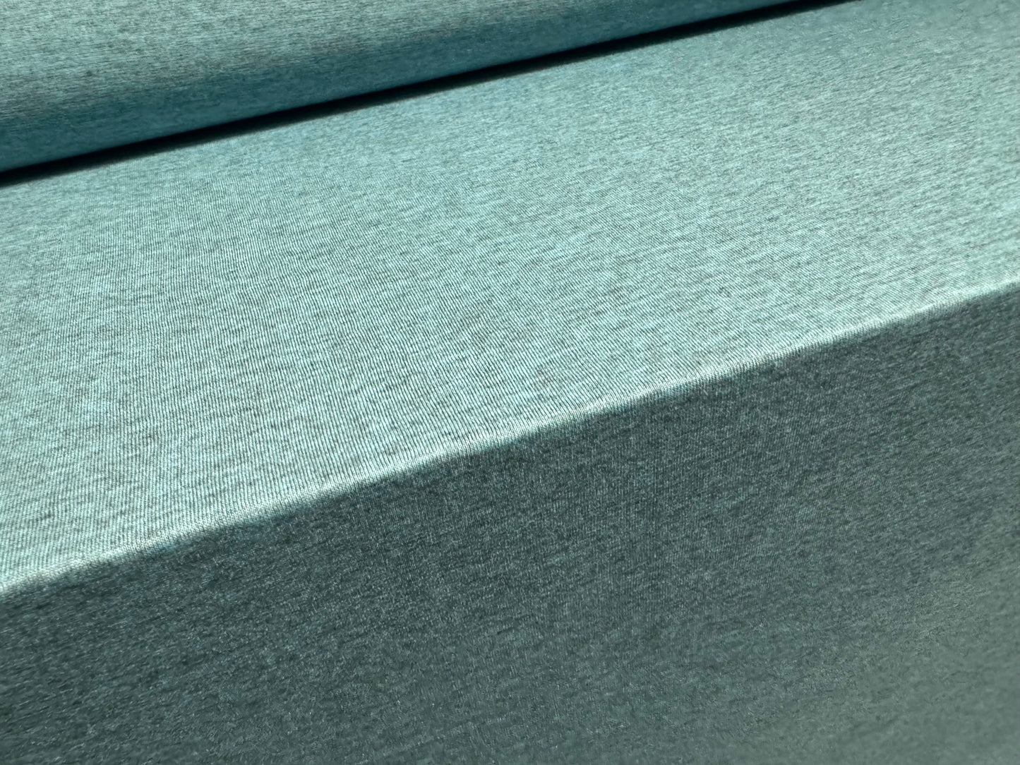 Stretch single jersey fashion fabric, per metre - aqua melange
