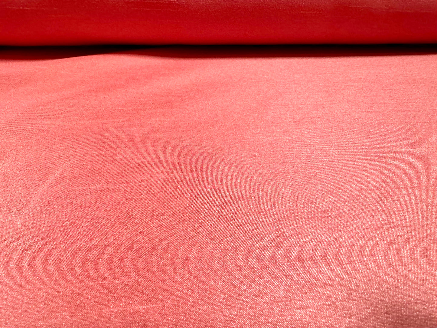 Shantung satin faux silk woven dress fabric, per metre - plain - pink