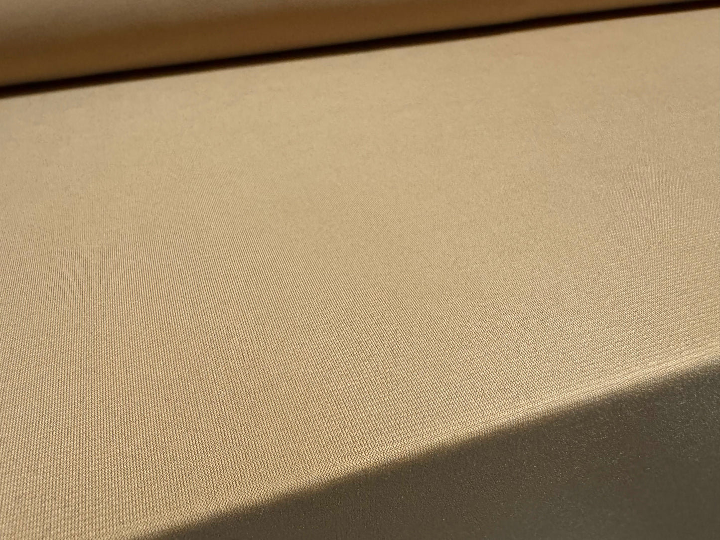Stretch spandex ITY single jersey fabric, per metre - plain - tan