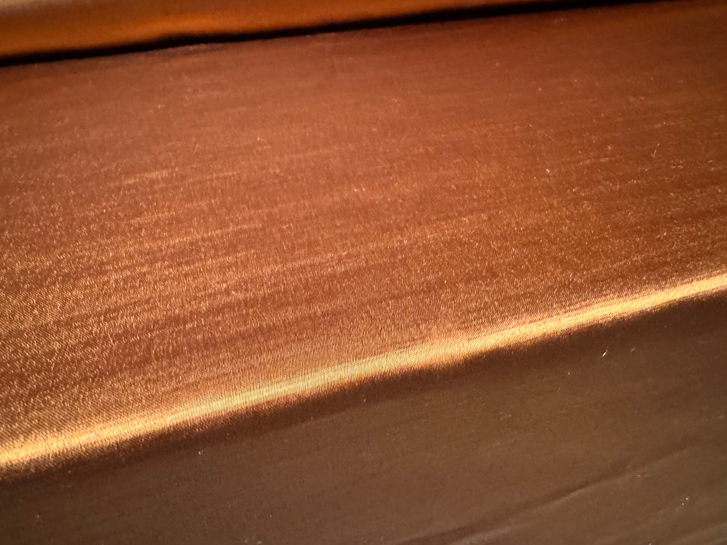 Satin dupion woven dress fabric, per metre - plain - copper