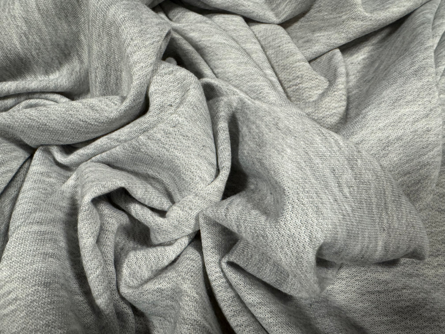 French Terry loopback sweatshirt fabric, per metre - grey marl