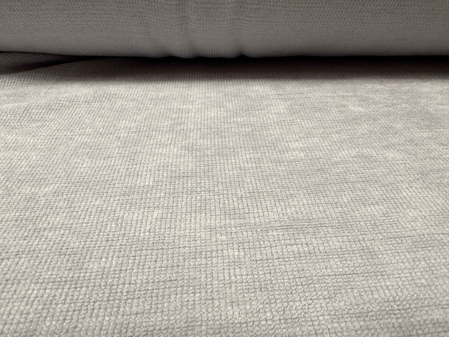 Soft chenille upholstery fabric, per metre - plain - silver grey