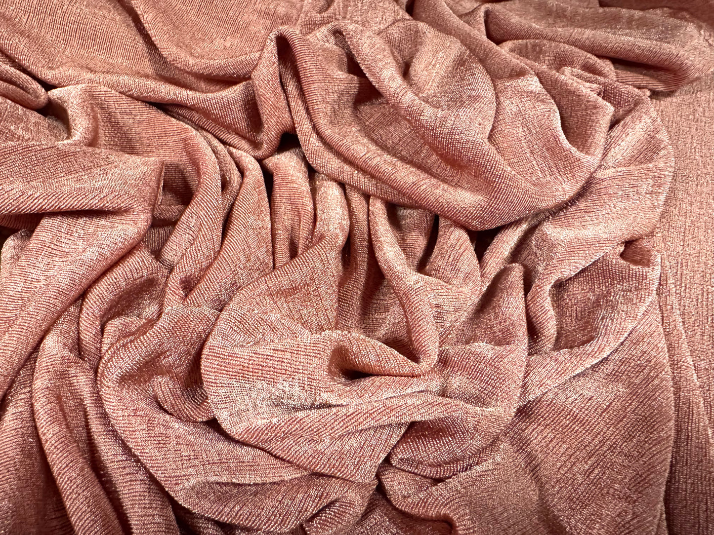 Slinky Stretch spandex jersey fabric, per metre - plain - dusky pink