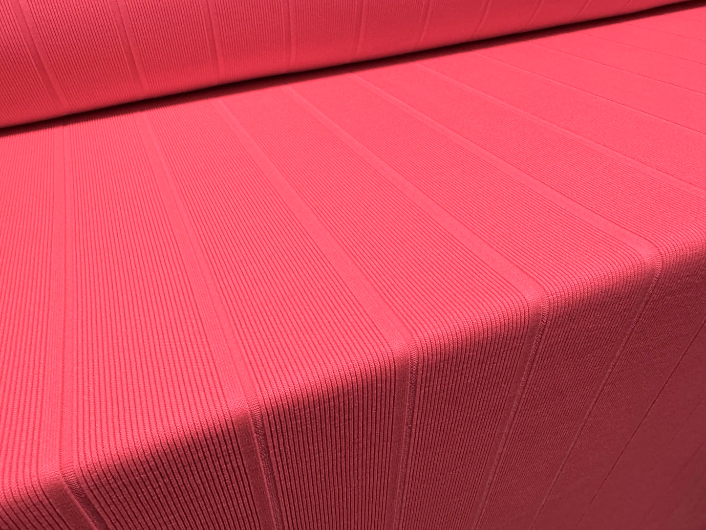Bandage rib stretch spandex bodycon jersey fabric, per metre - plain - fluorescent pink