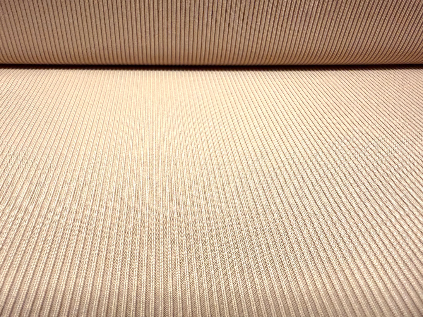 Soft touch stretch rib jersey fabric, per metre - plain - skin tone