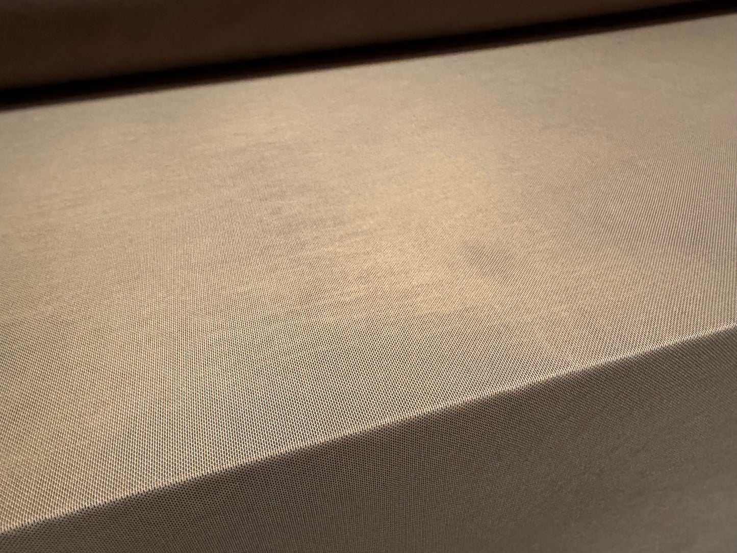 Power mesh net stretch spandex fabric, per metre - plain - Driftwood