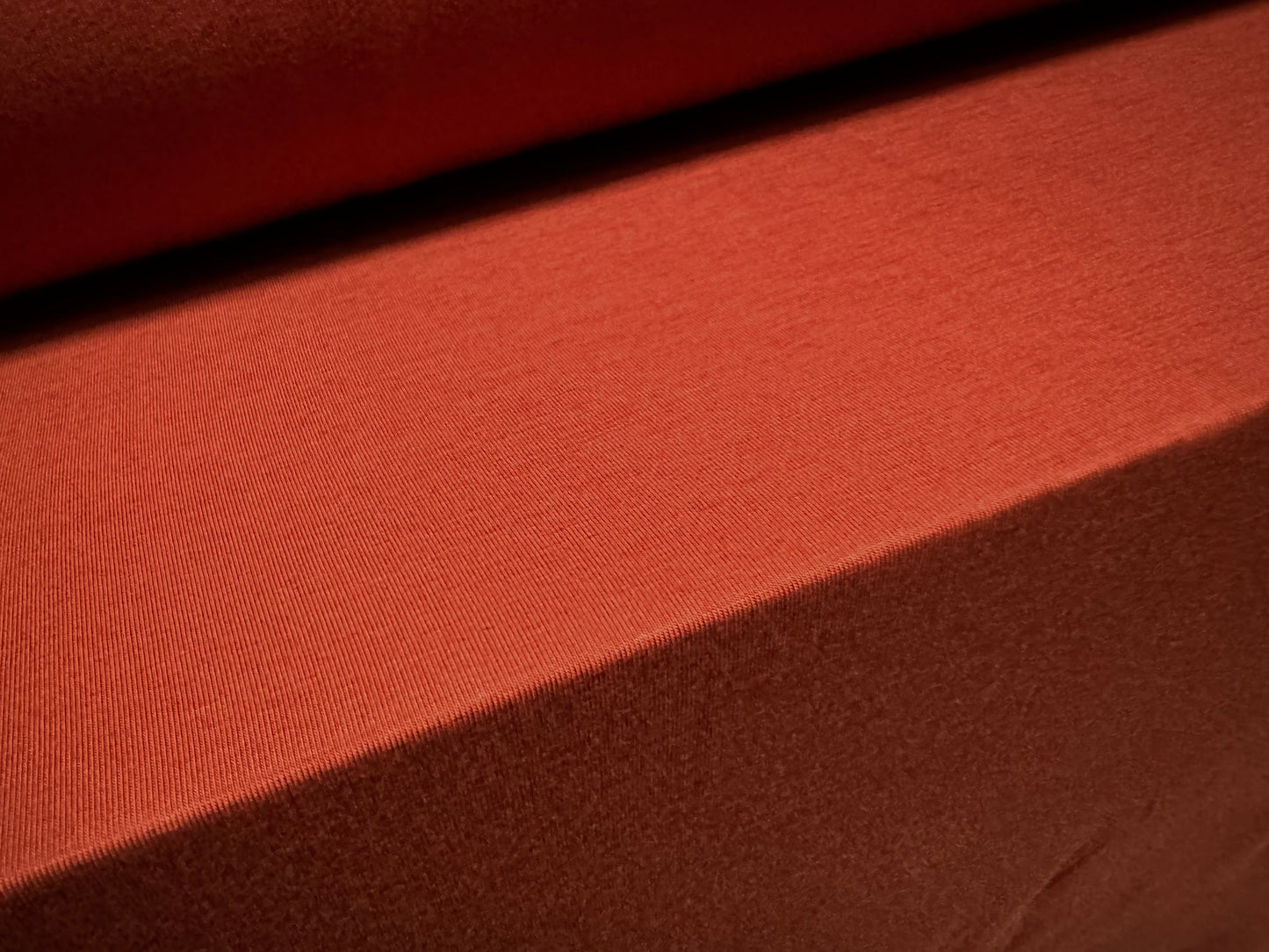Viscose spandex stretch single jersey fabric, per metre - plain - rust