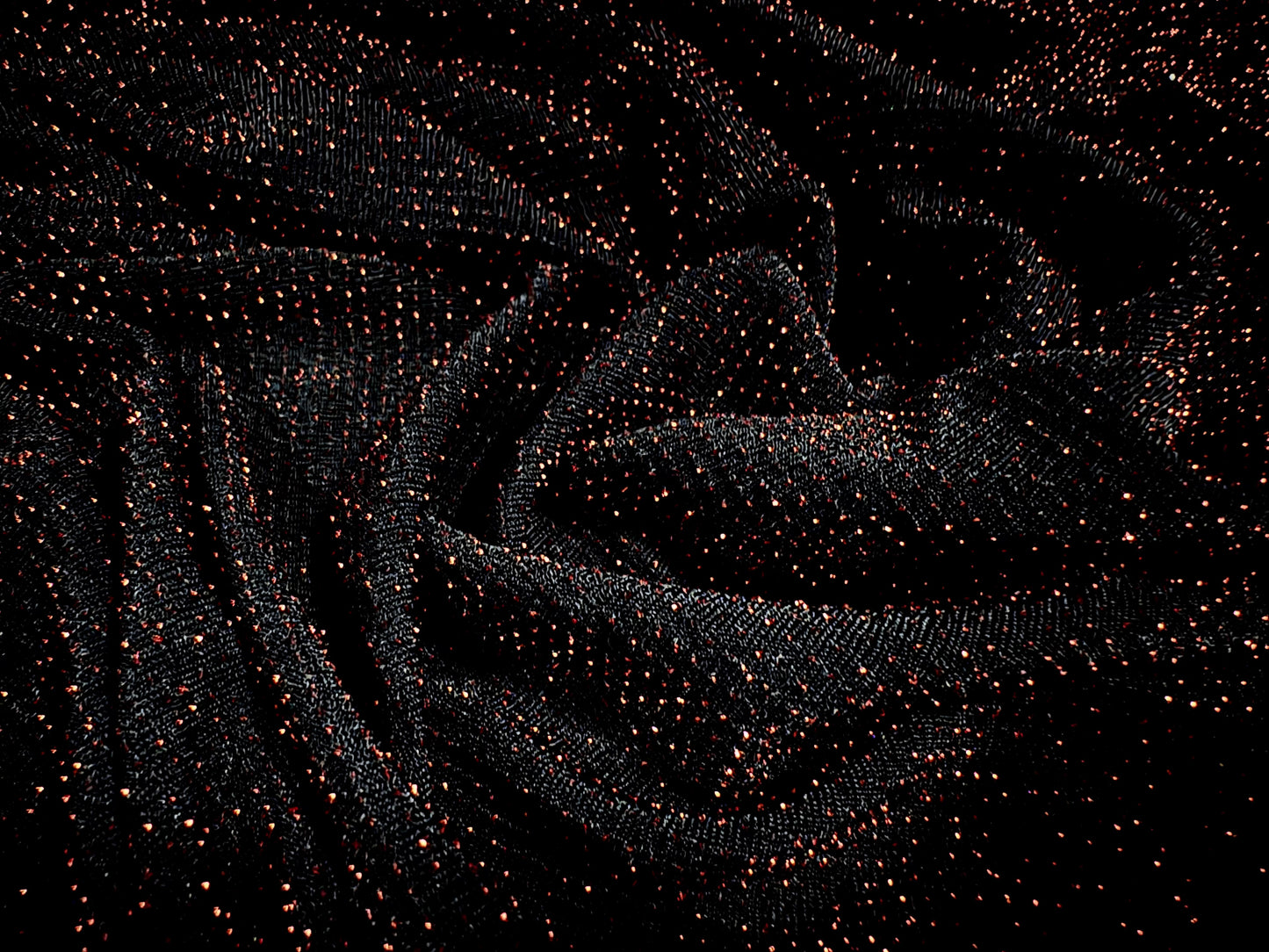 Metallic slinky stretch jersey fabric, per metre - black with red lurex