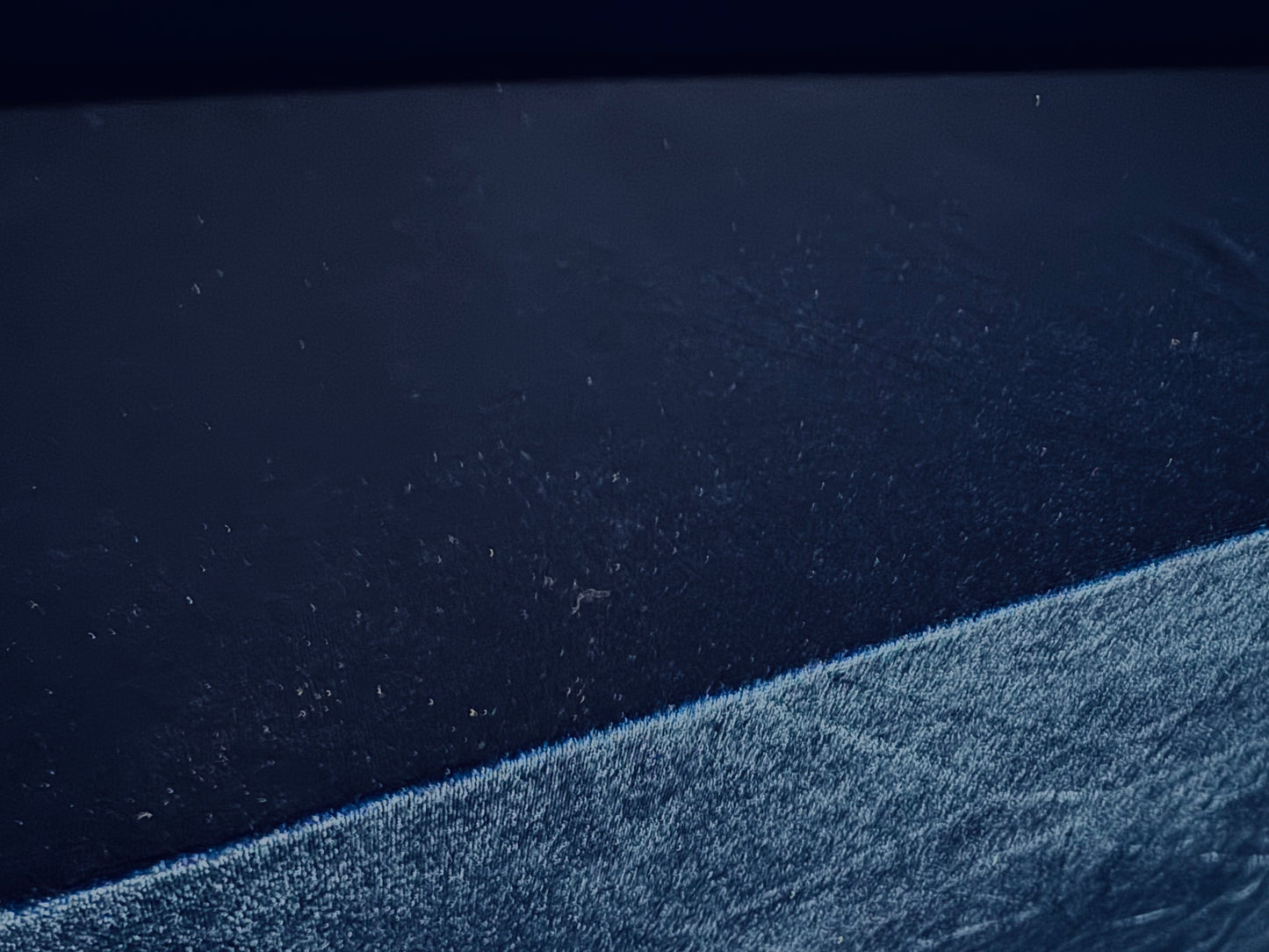 Spandex velvet stretch dress fabric, per metre - plain - dark navy blue