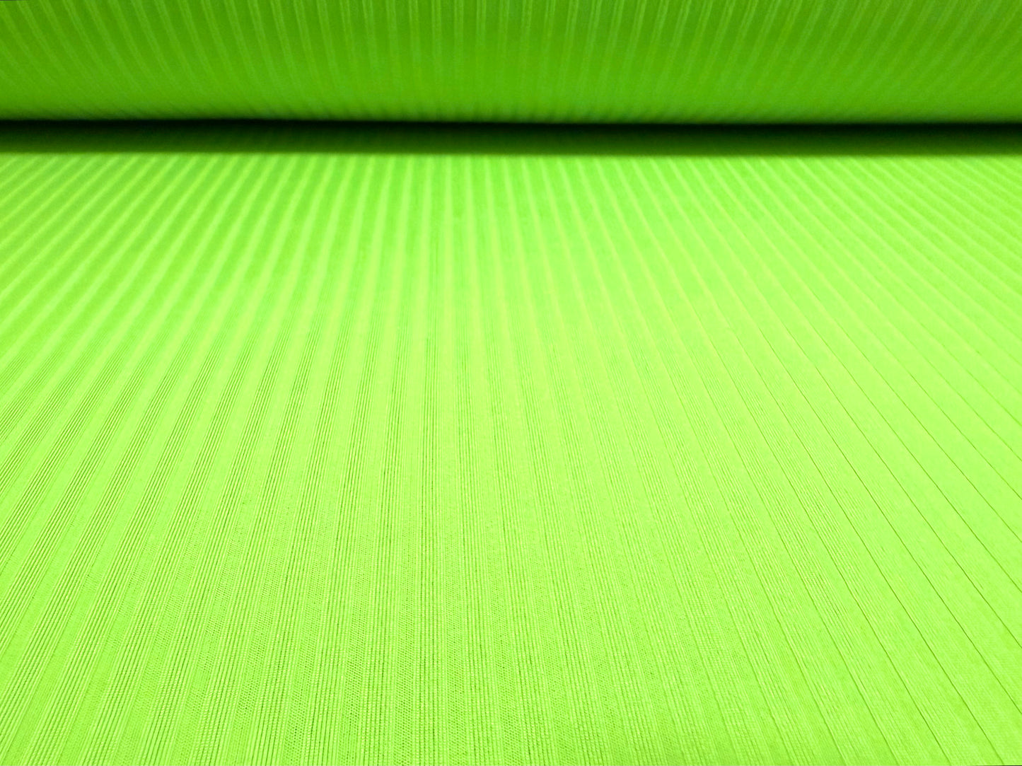 Stretch spandex rib jersey fabric, per metre - plain - bright green