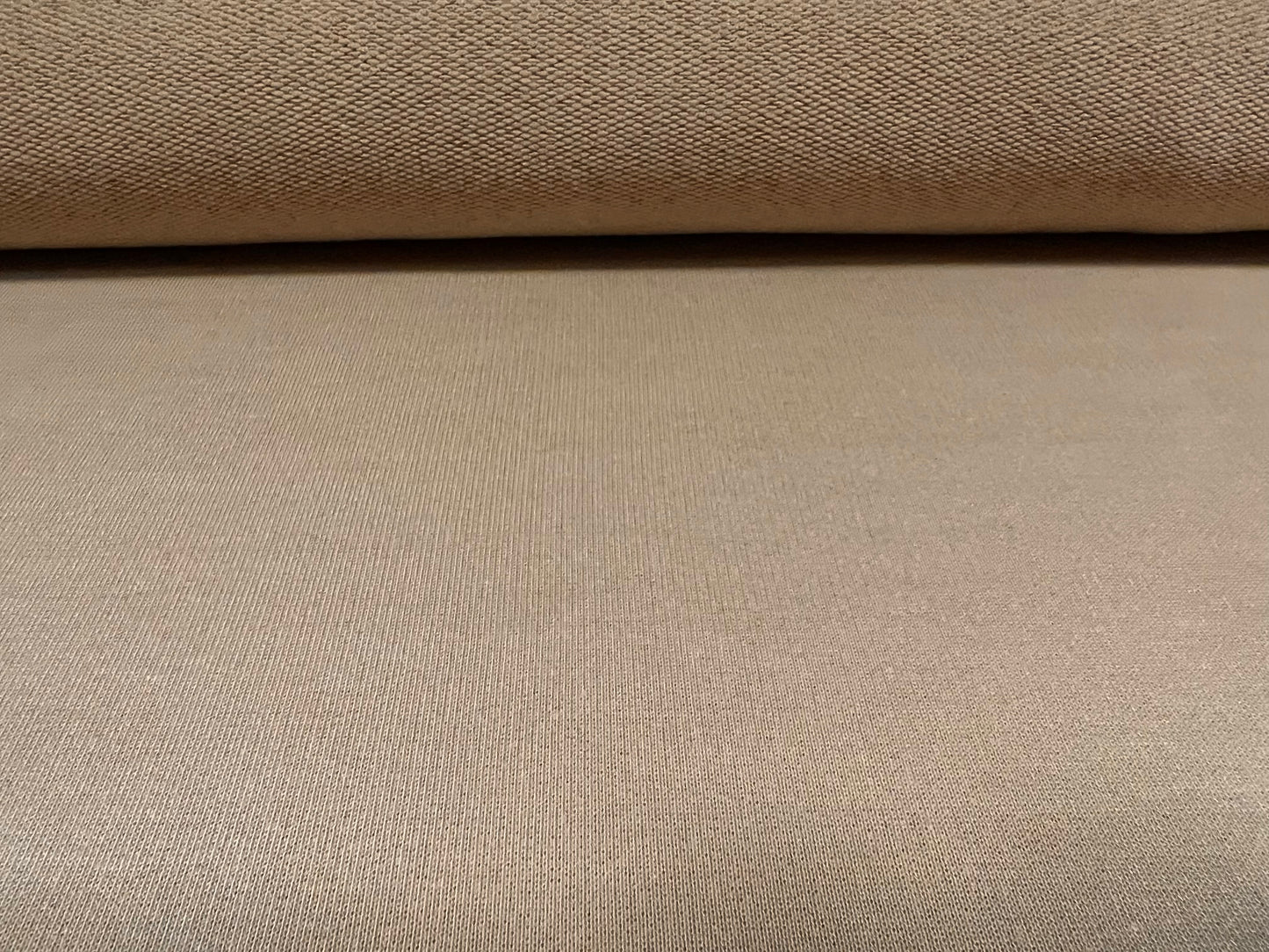 French Terry loopback sweatshirt fabric, per metre - plain - stone