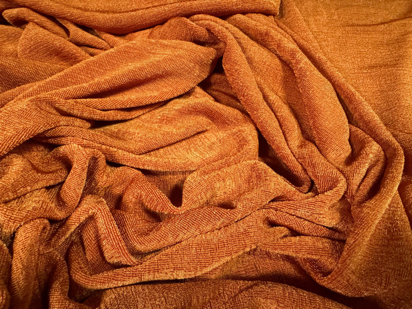 Slinky Stretch spandex jersey fabric, per metre - plain - terracotta