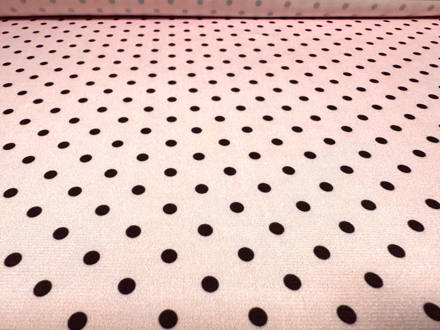 ITY stretch spandex single jersey fabric, per metre - spot print - baby pink