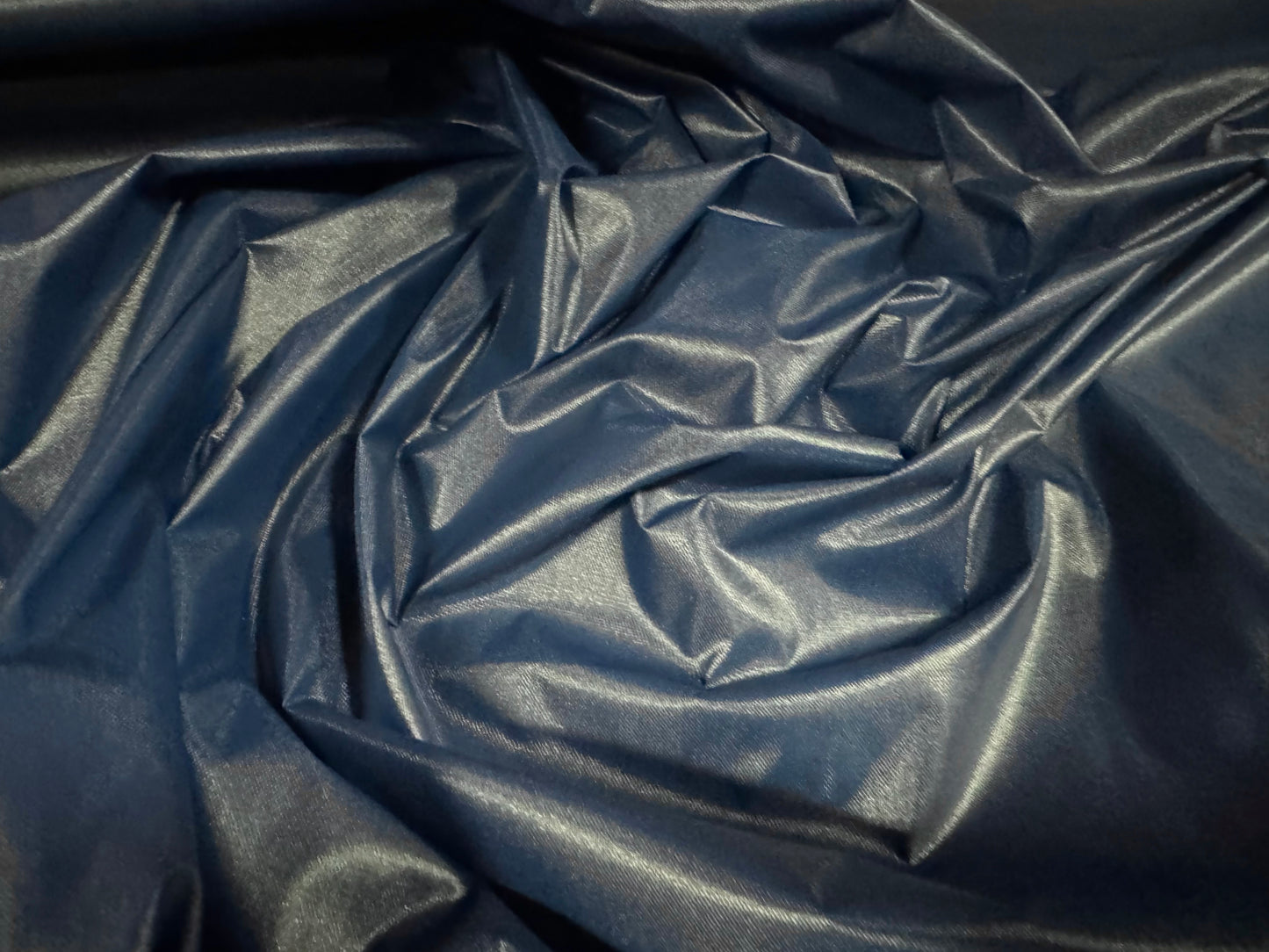 Lightweight coated nylon fabric, per metre - plain - French Navy