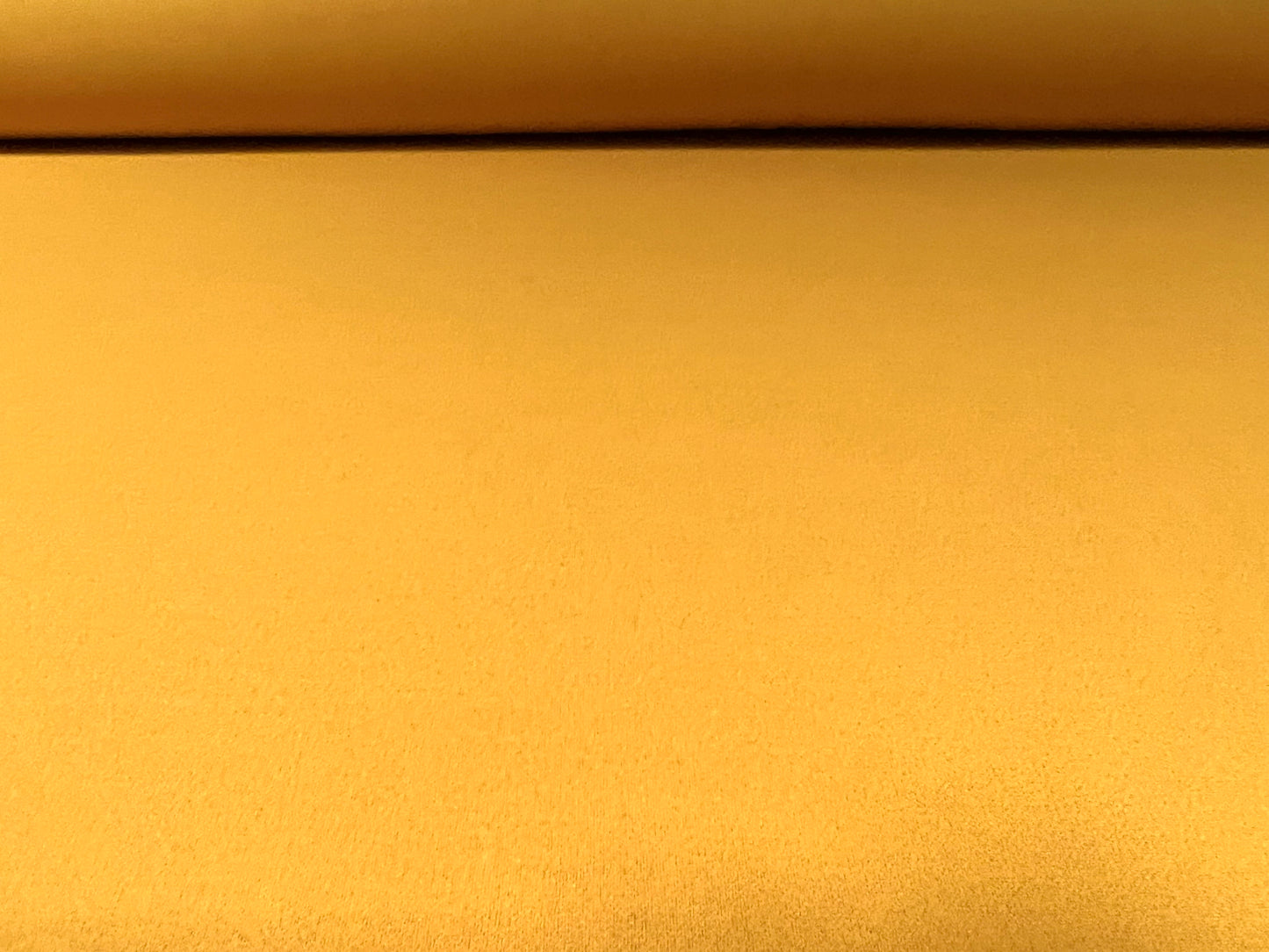 Scuba crepe stretch spandex double jersey fabric, per metre - plain - saffron