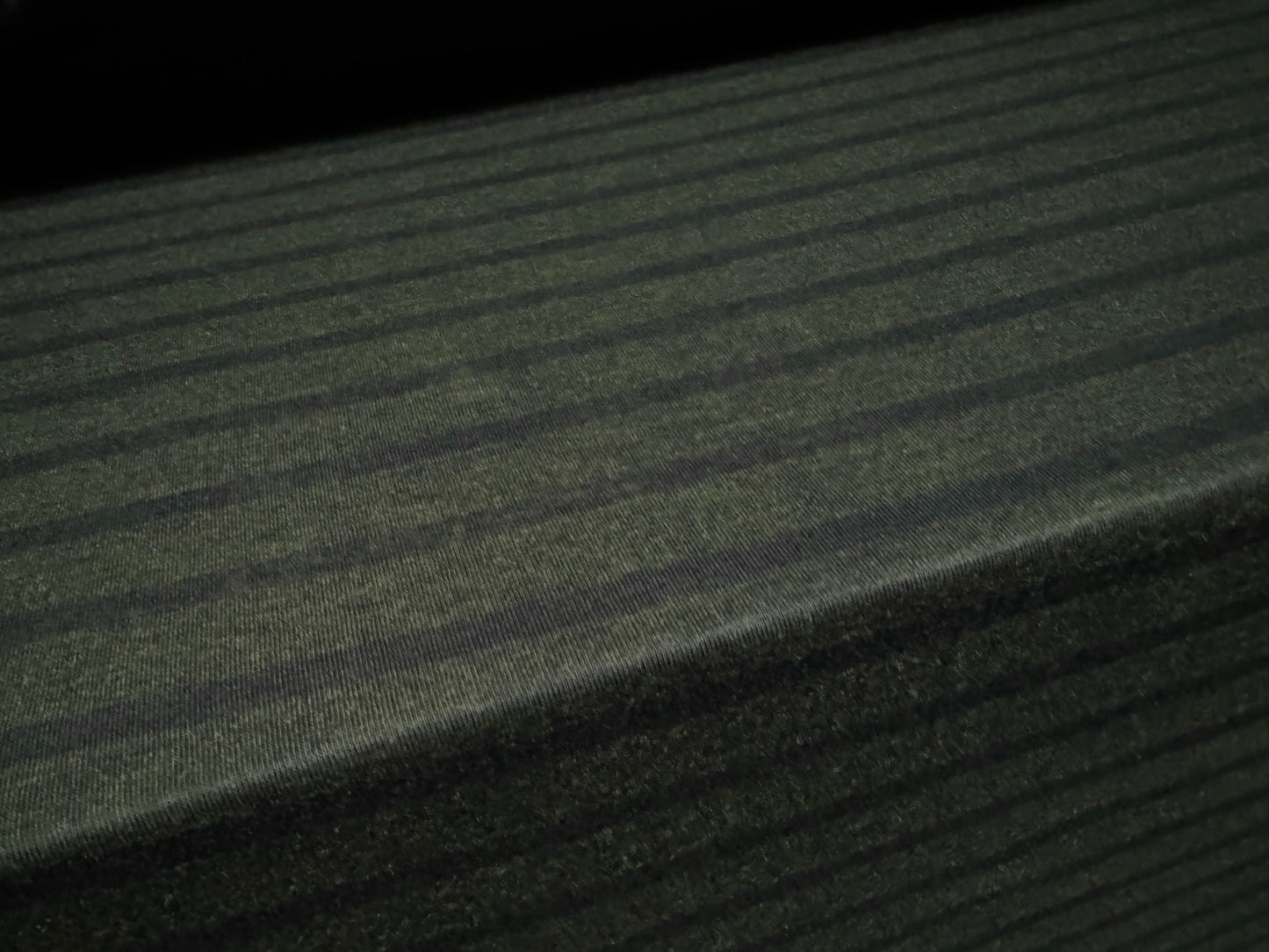 Viscose single jersey fashion fabric, per metre - stripe - very dark green & black