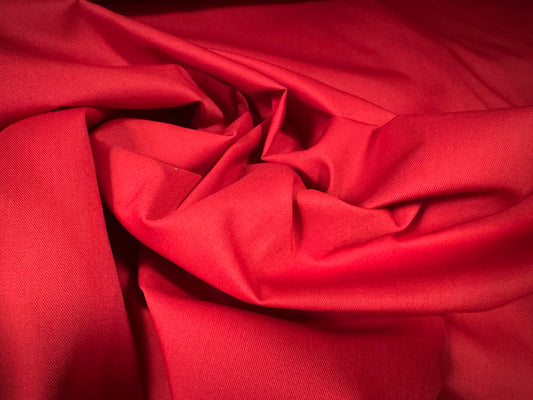 Scuba crepe stretch spandex double jersey fabric, per metre - plain - bright red