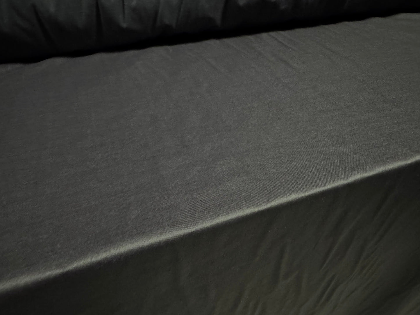 Coated cotton blend woven fabric, per metre - plain - dark grey