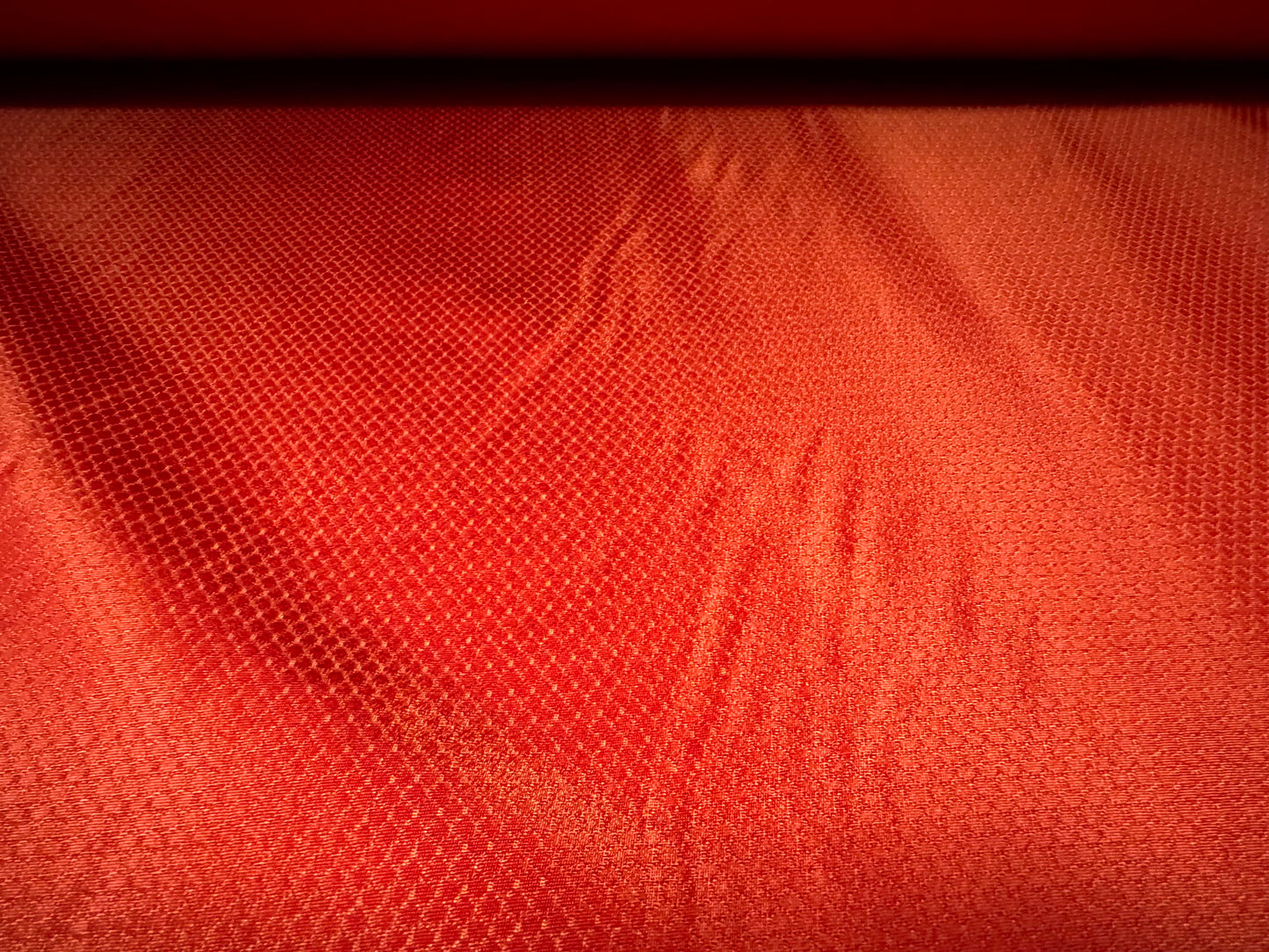 Taffeta faux silk fabric - jacquard - red orange