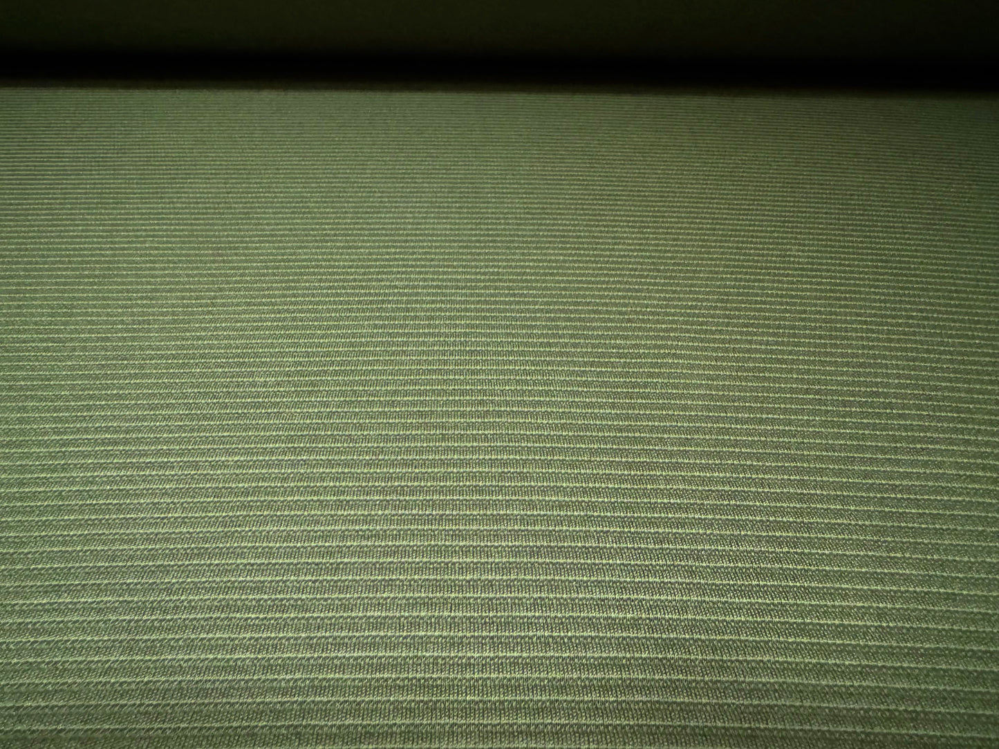 Ottoman Rib Stretch Double jersey fabric , per metre - plain - olive green