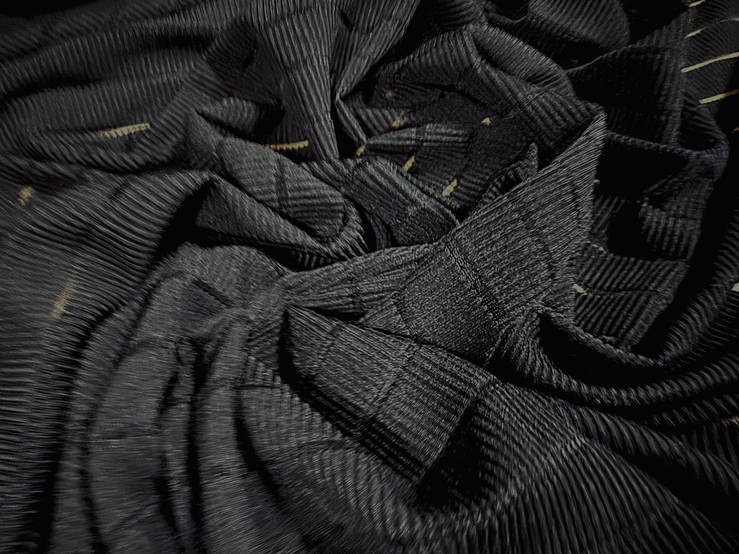 Stretch spandex rib jersey fabric, per metre - burnout stripe - black