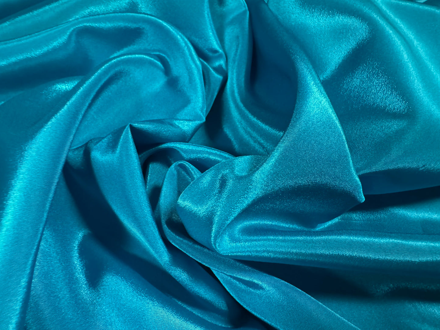 Crepe de chine woven dress fabric, per metre - plain - Caribbean Blue