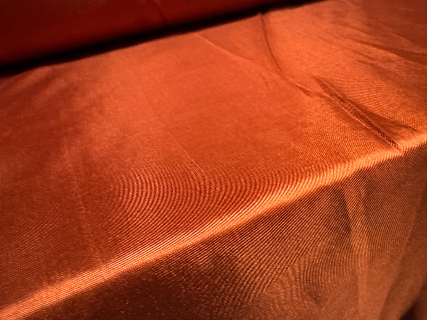 Habutae faux silk lining fabric, per metre - plain - copper